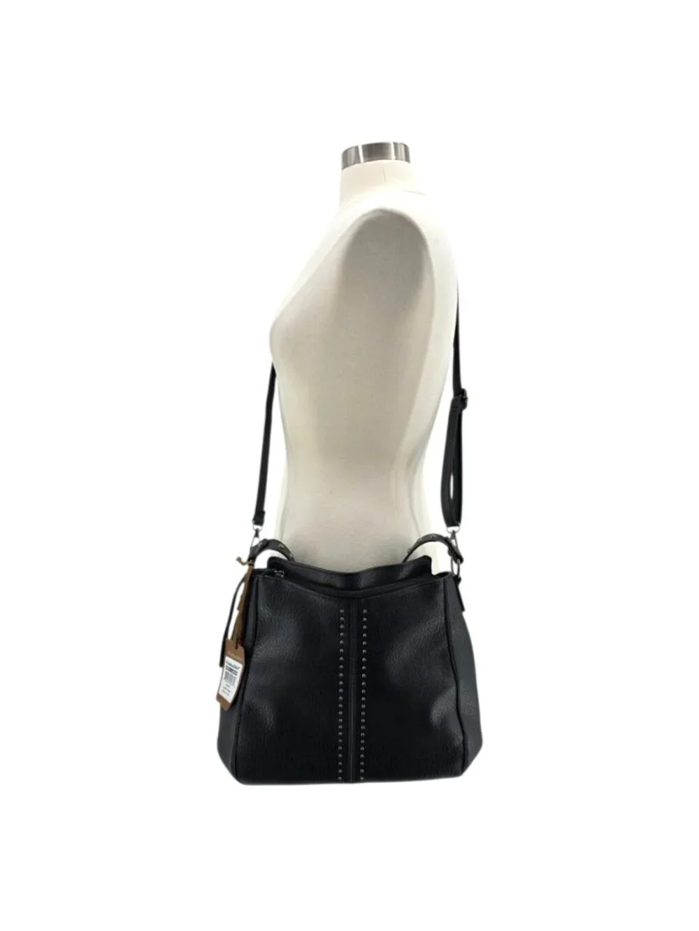 NEW Montana West Hobo Bag Faux Vegan Leather Black Studded Western Boho Purse
